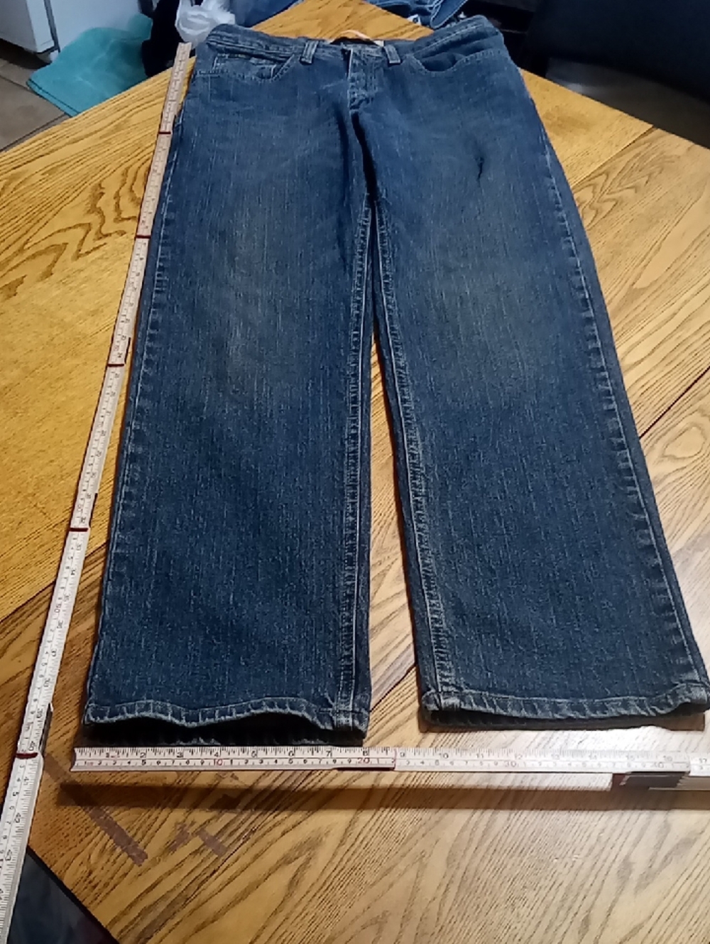 LEE Jeans Mens 28 x 29 BLUE RELAXED STRAIGHT LEG Denim Preowned Used Pants
